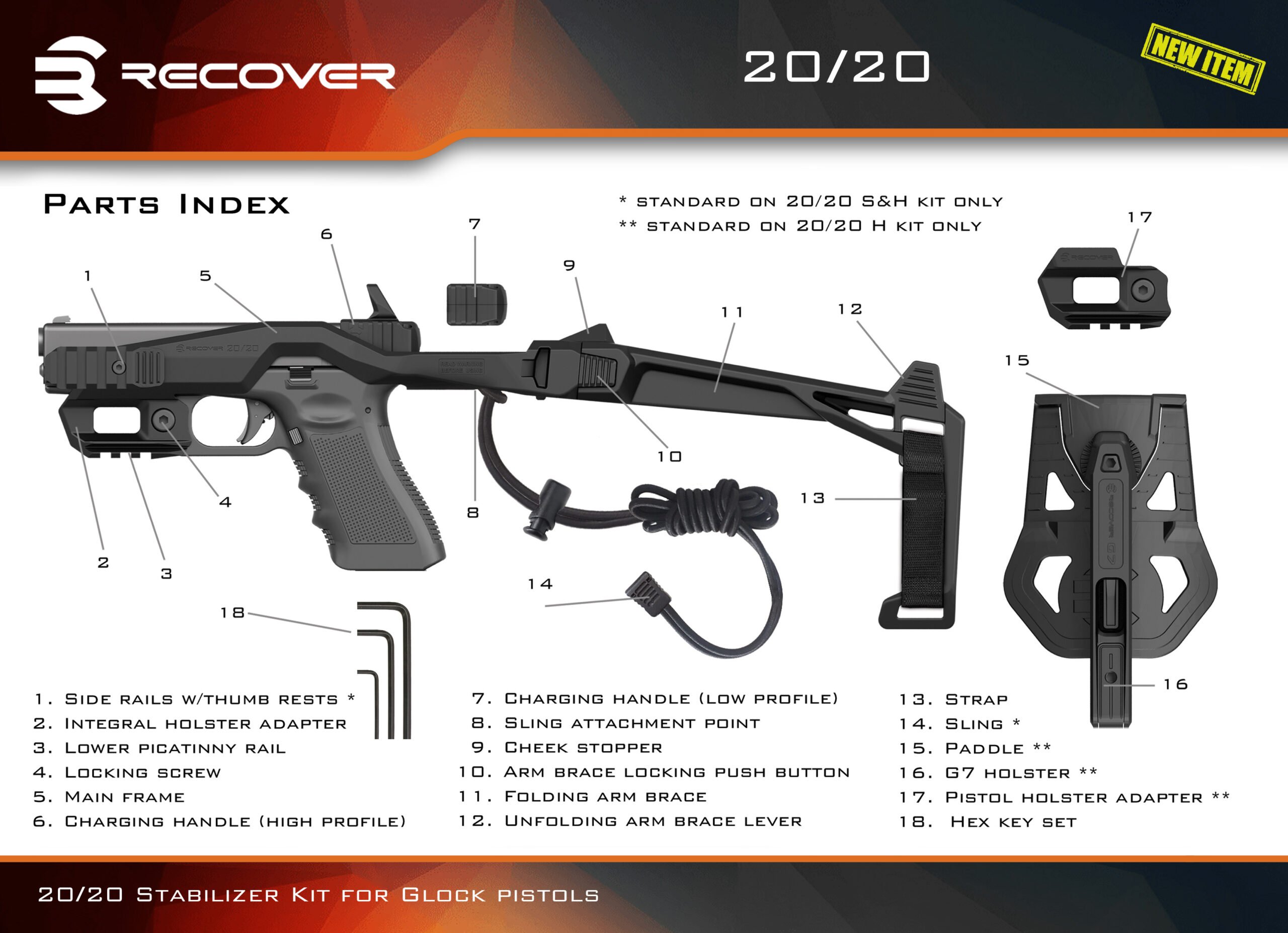 GEN 1 MCK Extended Stabilizing Brace