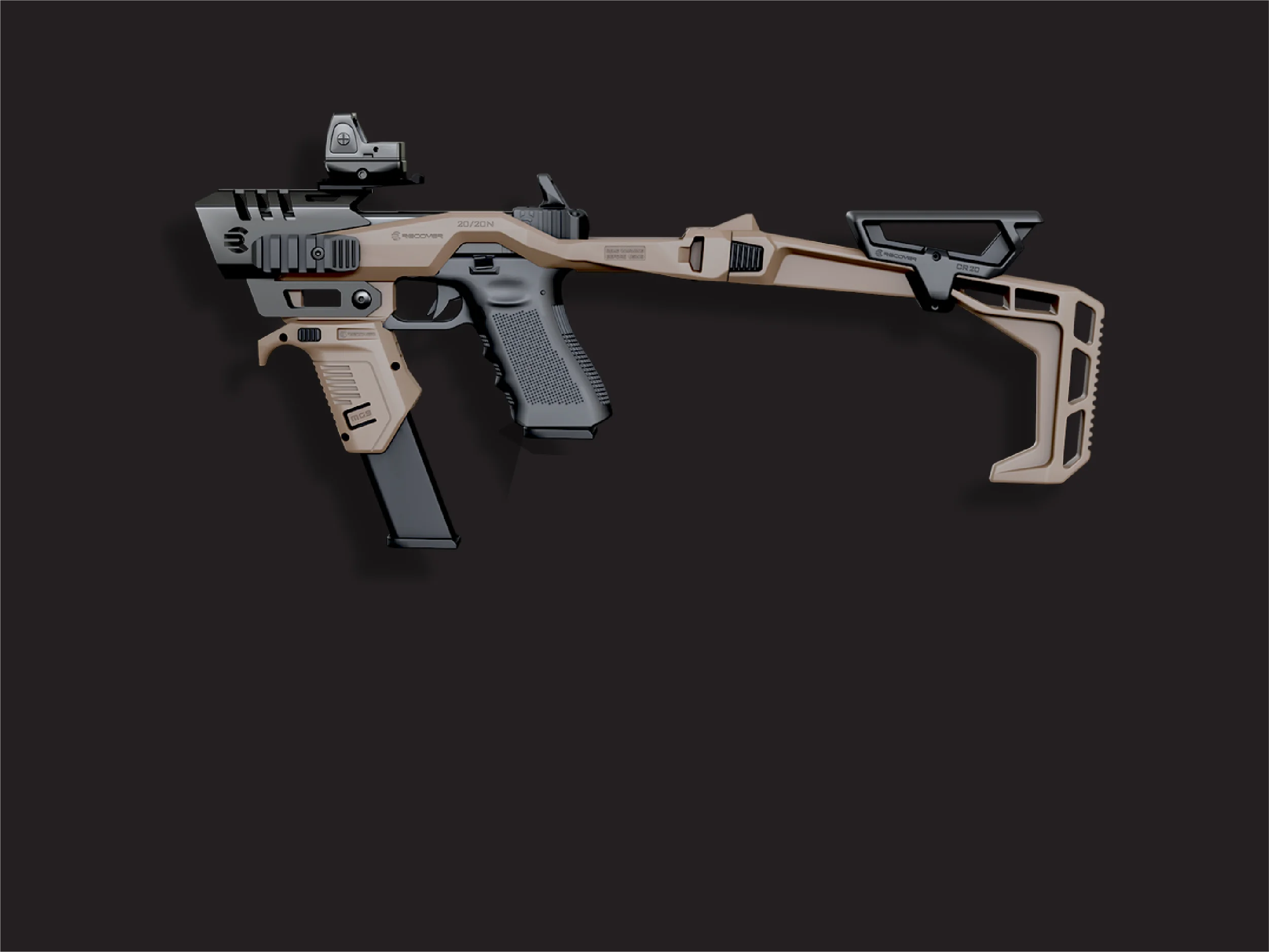<p>20/20N Pistol Stabilizer Kit for<br />Glock, All 9mm & more</p>